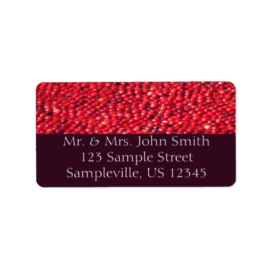 Veenbessen feestelijk rood etiket (Voorkant)