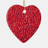 Veenbessen feestelijk rood keramisch ornament (Rechts)