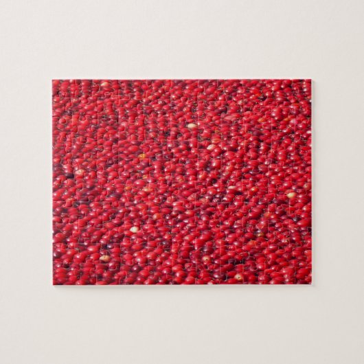 Veenbessen feestelijk rood legpuzzel (Horizontaal)