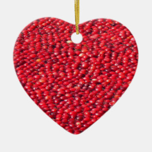 Veenbessen Festief Rood Keramisch Ornament