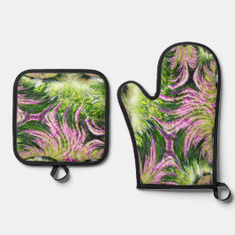 veenlandschap fractaal ovenwant & pannenlap set