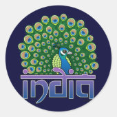 Veenvogel van India Ronde Sticker (Voorkant)