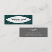 Veenvorm - Donkergroen geborsteld Mini Visitekaartje (Voorkant / Achterkant)