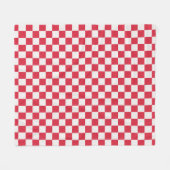 Veenvruchten bruis schaakbord patroon fleece deken (Voorkant (Horizontaal))