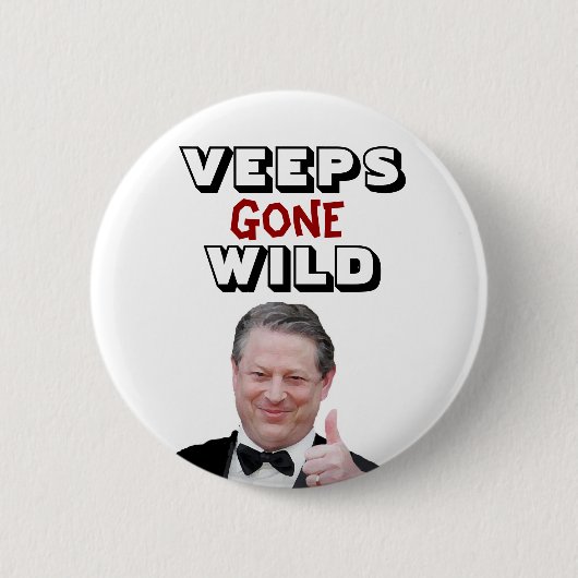 Veeps zonder been: Al Gore Ronde Button 5,7 Cm (Voorkant)
