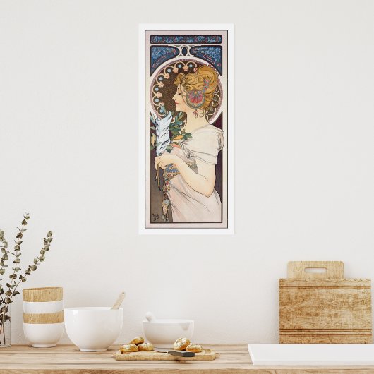 Veer - Alphonse Mucha -  Art Nouveau Poster (Keuken)