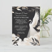 Veer Aziatisch Sky Cloud Crane Leuk repetitie dine Kaart (Staand voorkant)