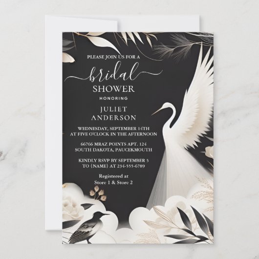 Veer Aziatische Sky Cloud Crane Fun Vrijgezellenfe Kaart (Voorkant)