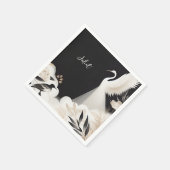 Veer Aziatische Sky Cloud Crane Fun Vrijgezellenfe Servet (Hoek)