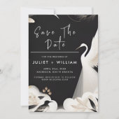 Veer Aziatische Sky Cloud Crane Leuk Bruiloft Save The Date (Voorkant)