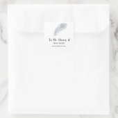 Veer - Baby Shower Bibliotheek Vierkante Sticker (Tas)