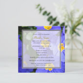  veer blauw tuinbloemen vrijgezellenfeest kaart (Staand voorkant)