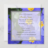  veer blauw tuinbloemen vrijgezellenfeest kaart (Voorkant)