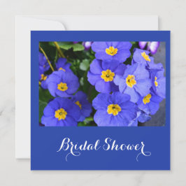 veer blauw tuinbloemen vrijgezellenfeest kaart