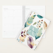 Veer bloemenpatroon monogram planner (Display)