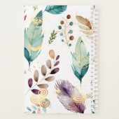 Veer bloemenpatroon monogram planner (Achterkant)