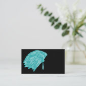 veer, bovenkant, eigen visitekaartje, blauw; visitekaartje (Staand voorkant)