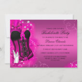 Veer Corset roze Bachelorette Party nodigt uit Kaart (Voorkant)