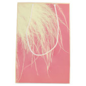 Veer crème en roze schattig medium cadeauzakje (Achterkant)