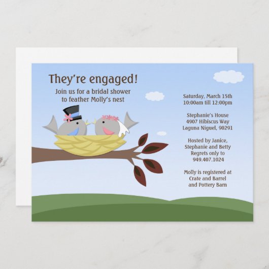 Veer de Noest Bridal Uitnodiging (Voorkant / Achterkant)