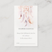 Veer Dreamcatcher Luier Raffle Baby shower Informatiekaartje (Voorkant)