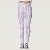 Veer- en kralenboho-paarse leggings (Voorkant)