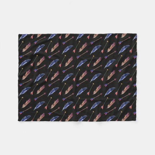Veer en pijlen fleece deken (Voorkant (Horizontaal))