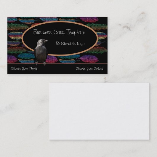 Veer en Raven Logo Visitekaartje (Voorkant / Achterkant)