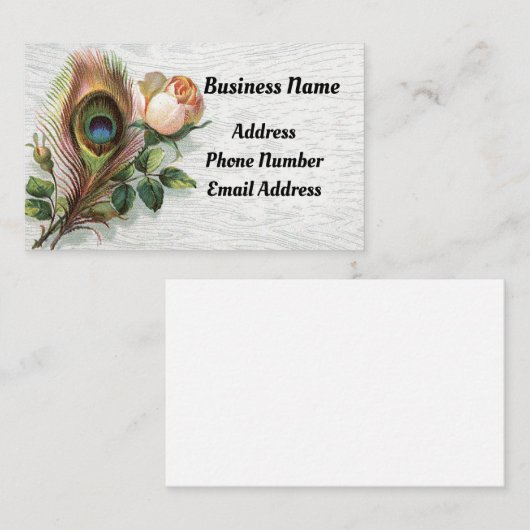  veer en Roos Visitekaartje (Voorkant / Achterkant)