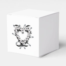 Veer- en Zwarte Pearl Heart-vorm Bedankdoosjes