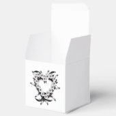 Veer- en Zwarte Pearl Heart-vorm Bedankdoosjes (Geopend)