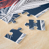 Veer graphics, mooi naadloos patroon. legpuzzel (Zijkant)