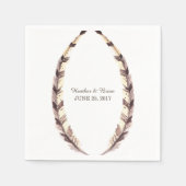 Veer-grens bruiloft Papier Napkins Servet (Voorkant)