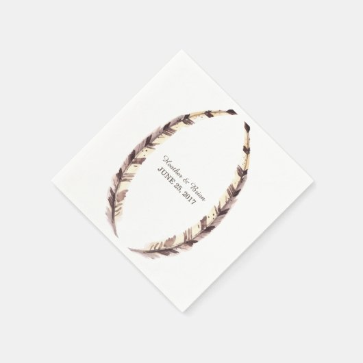 Veer-grens bruiloft Papier Napkins Servet (Hoek)