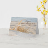 Veer in Beach Grass Denking of You Kaart (Gele Bloem)