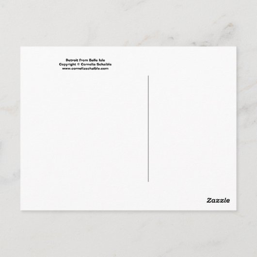 veer in de vuilnisbak briefkaart (Achterkant)