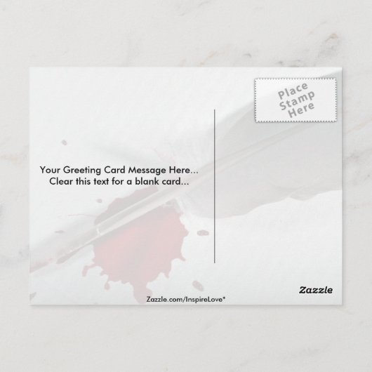 Veer, inkt briefkaart (Achterkant)