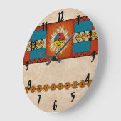 Veer Katsina (Kachina) Sun Face Grote Klok (Hoek)