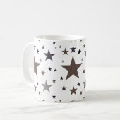 Veer kleuren sterren koffiemok (Voorkant links)