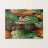 Veer, kleurrijk Peacock Pattern Legpuzzel (Horizontaal)