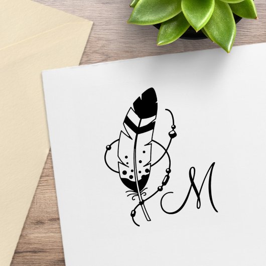 Veer Kralen Tribal Boho Amulet Initiaal Rubberstempel