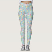 Veer kralen waterverf kunst boho patroon leggings (Voorkant)