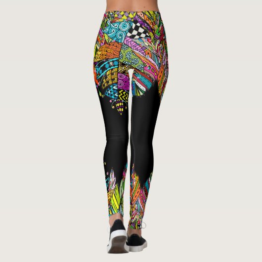 Veer Leuke Pop Mode Leggings (Achterkant)