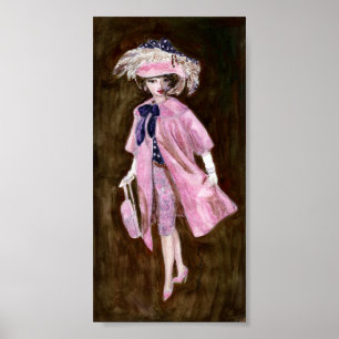 Veer, marjoekzijde en suede: Mode Matisse Doll Poster