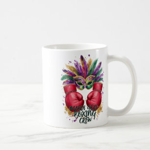 Veer Maskerade Mardi Gras Festieve Bokshandschoen Koffiemok