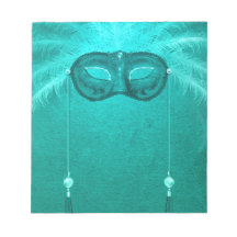 Veer maskerade maskeer elegant blauwgroen