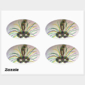 Veer Masquerade Masker Aangepaste ovale stickers (Vel)