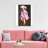 Veer, Mauvy Silk & Suede: Mode van Matisse Doll Canvas Afdruk (Insitu (Woonkamer))