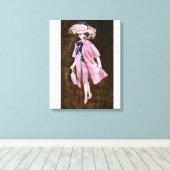 Veer, Mauvy Silk & Suede: Mode van Matisse Doll Canvas Afdruk (Insitu (Houten vloer))