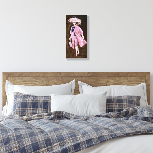 Veer, Mauvy Silk & Suede: Mode van Matisse Doll Canvas Afdruk (Insitu (Slaapkamer))
